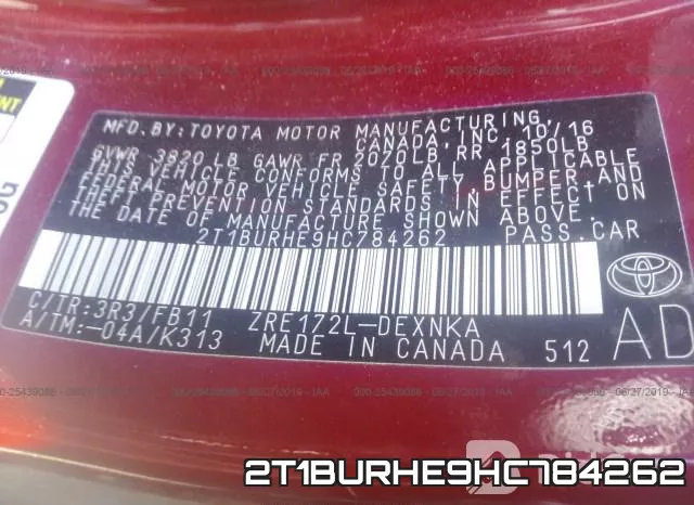 2T1BURHE9HC784262 фото 10