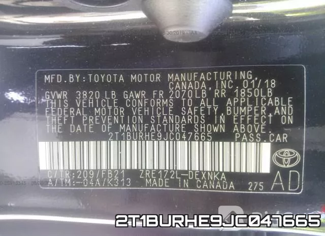 2T1BURHE9JC047665 фото 10