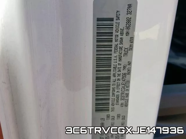 3C6TRVCGXJE147936 фото 2