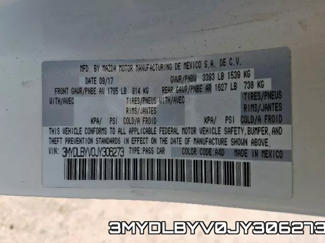 3MYDLBYV0JY306273 фото 2