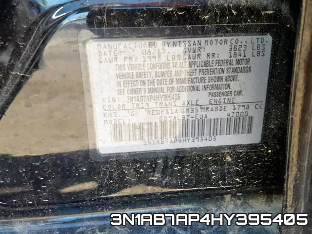 3N1AB7AP4HY395405 фото 2