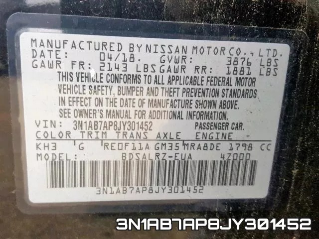 3N1AB7AP8JY301452 фото 2