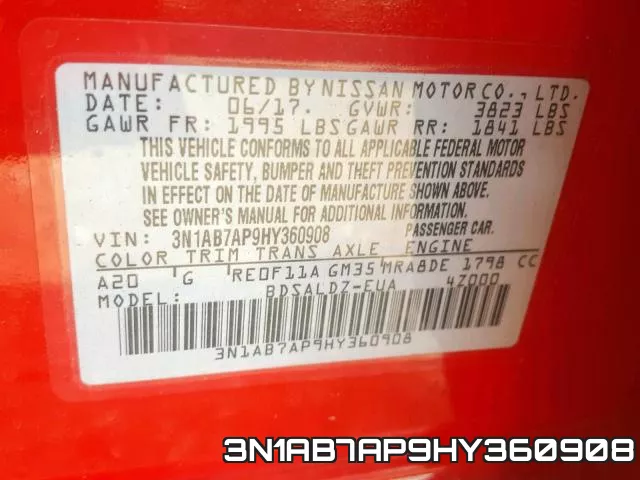 3N1AB7AP9HY360908 фото 2