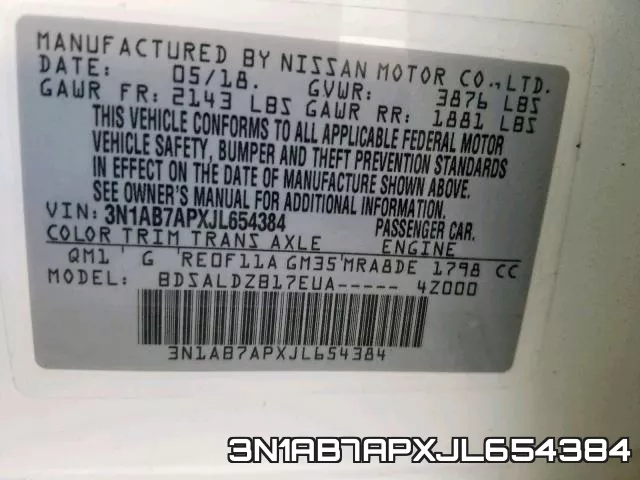 3N1AB7APXJL654384 фото 2