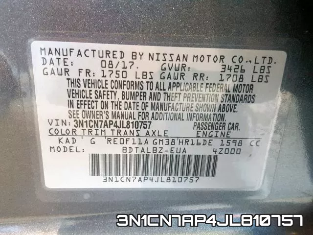 3N1CN7AP4JL810757 фото 2
