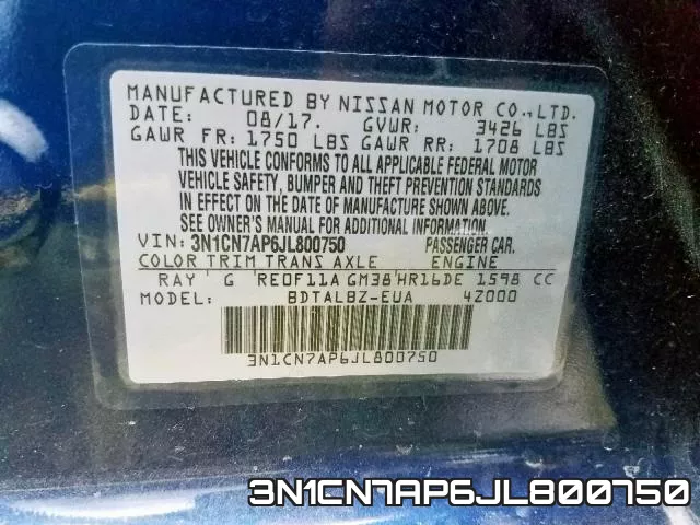 3N1CN7AP6JL800750 фото 2