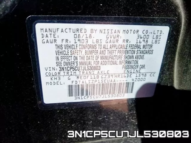 3N1CP5CU7JL530803 фото 2