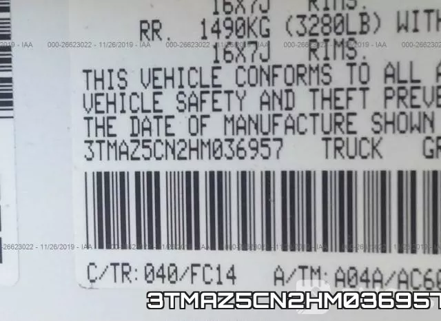 3TMAZ5CN2HM036957 фото 10