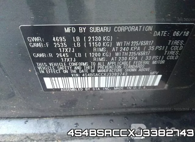 4S4BSACCXJ3382743 фото 10