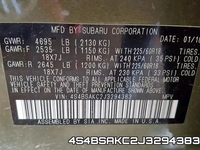 4S4BSAKC2J3294383 фото 2