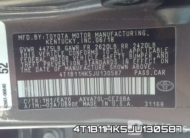 4T1B11HK5JU130587 фото 9