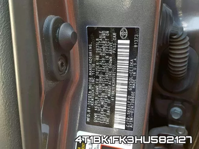 4T1BK1FK3HU582127 фото 2