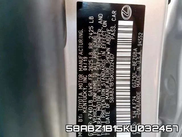 58ABZ1B15KU032467 фото 2