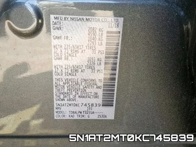 5N1AT2MT0KC745839 фото 2