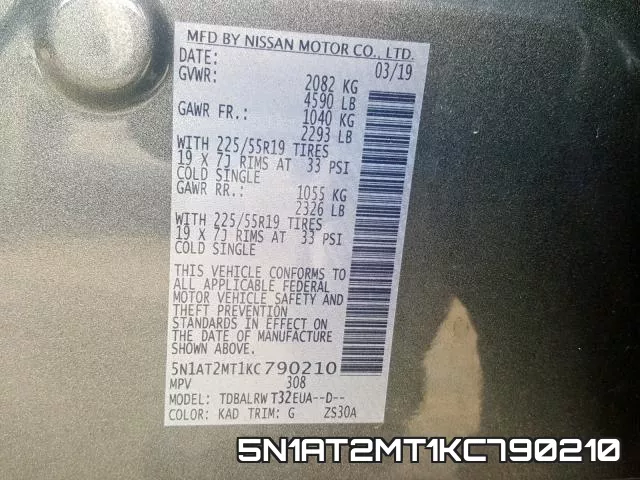 5N1AT2MT1KC790210 фото 2