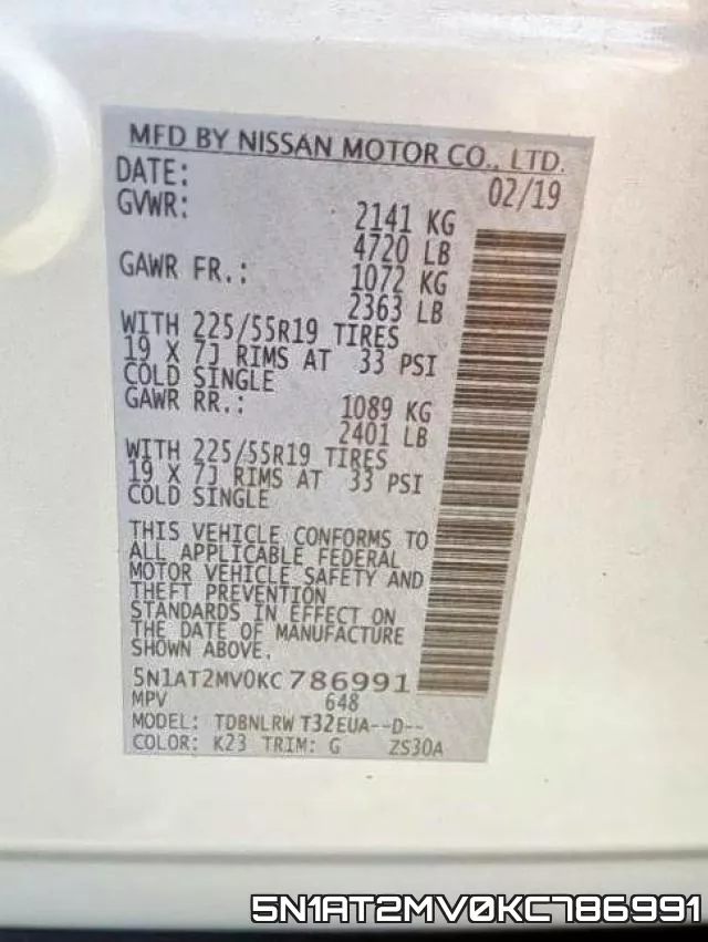5N1AT2MV0KC786991 фото 2
