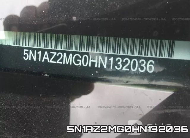 5N1AZ2MG0HN132036 фото 10