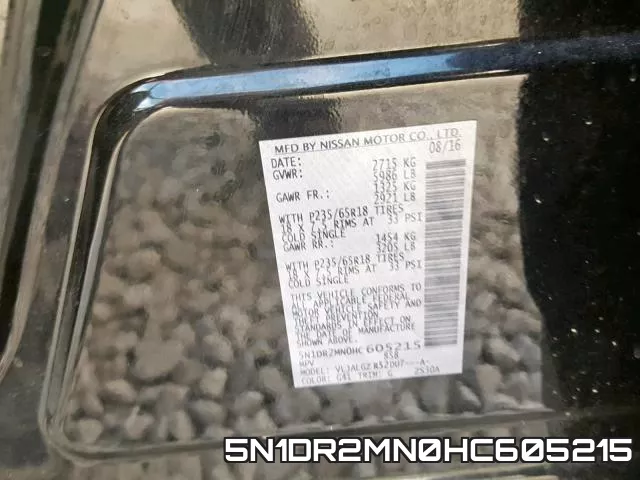5N1DR2MN0HC605215 фото 2