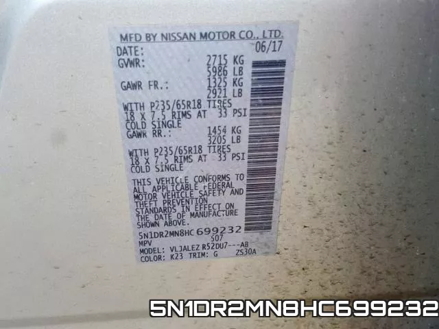 5N1DR2MN8HC699232 фото 2
