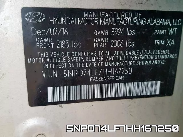 5NPD74LF7HH167250 фото 2