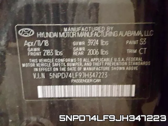 5NPD74LF9JH347223 фото 2