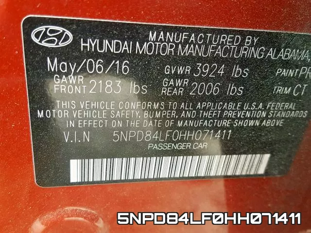 5NPD84LF0HH071411 фото 2