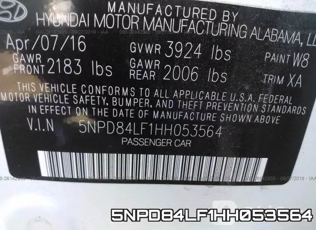5NPD84LF1HH053564 фото 10