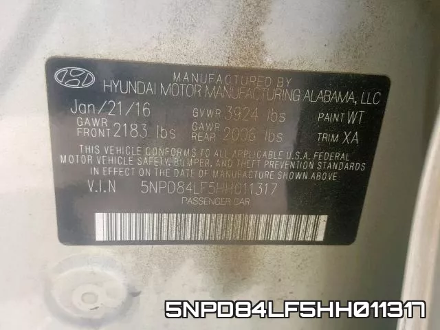 5NPD84LF5HH011317 фото 2