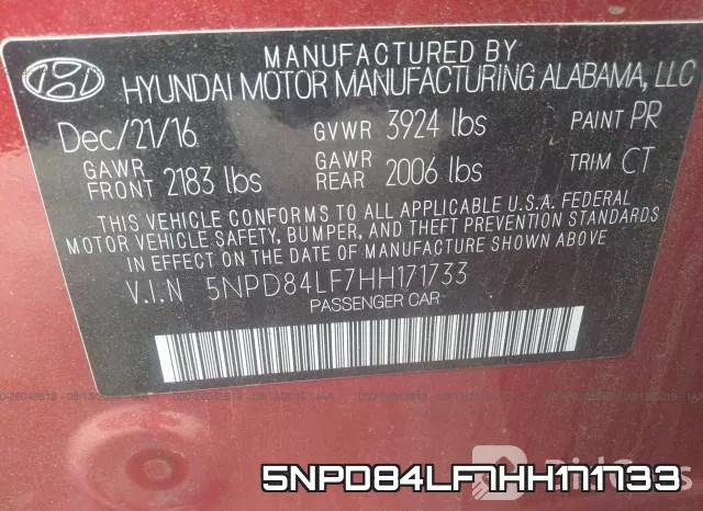 5NPD84LF7HH171733 фото 9