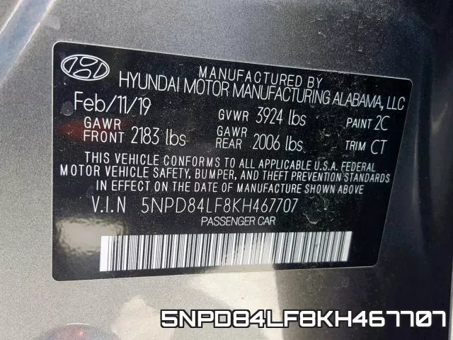 5NPD84LF8KH467707 фото 2