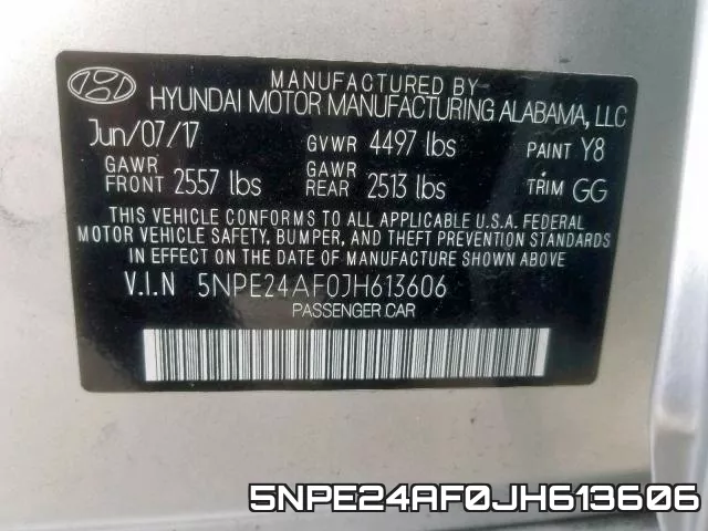 5NPE24AF0JH613606 фото 2