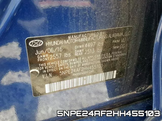 5NPE24AF2HH455103 фото 2