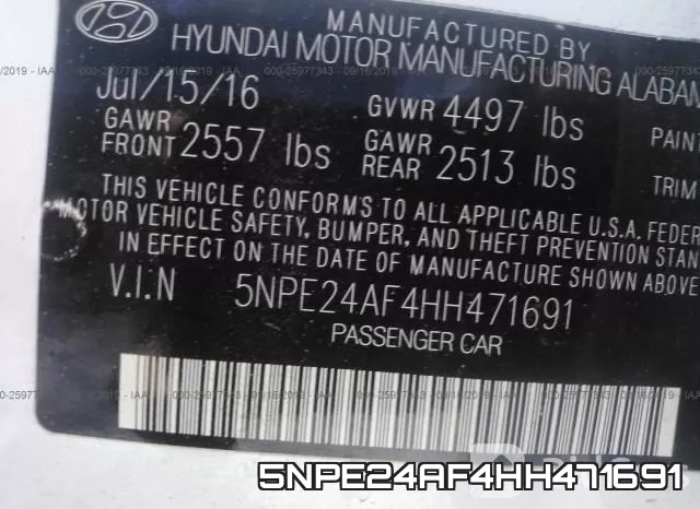 5NPE24AF4HH471691 фото 10