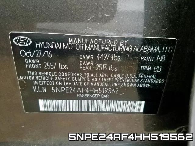 5NPE24AF4HH519562 фото 2