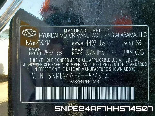 5NPE24AF7HH574507 фото 2