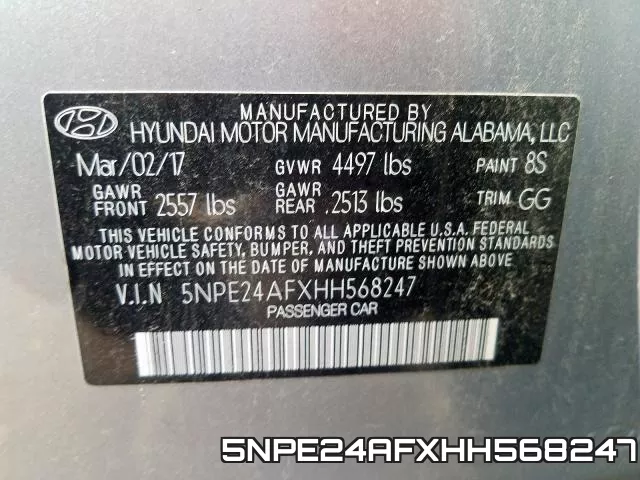 5NPE24AFXHH568247 фото 2