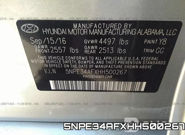 5NPE34AFXHH500267 фото 10