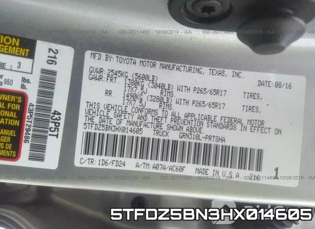 5TFDZ5BN3HX014605 фото 9