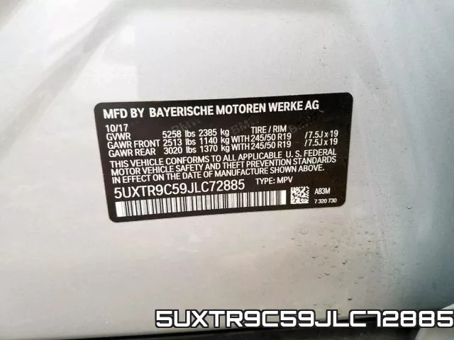 5UXTR9C59JLC72885 фото 2