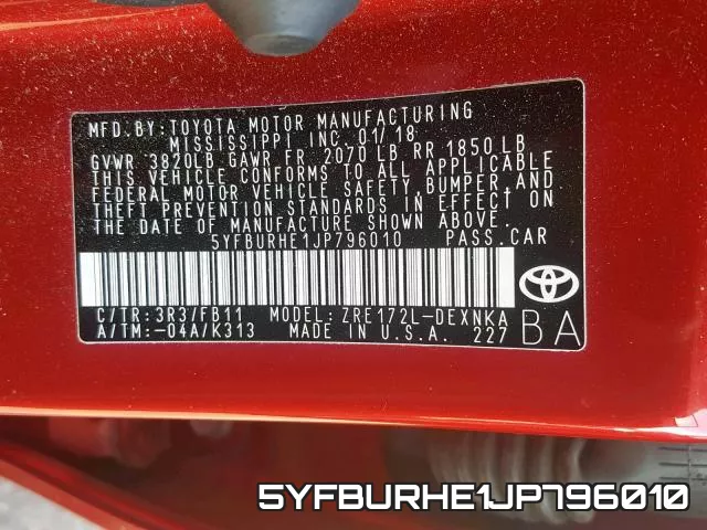 5YFBURHE1JP796010 фото 2
