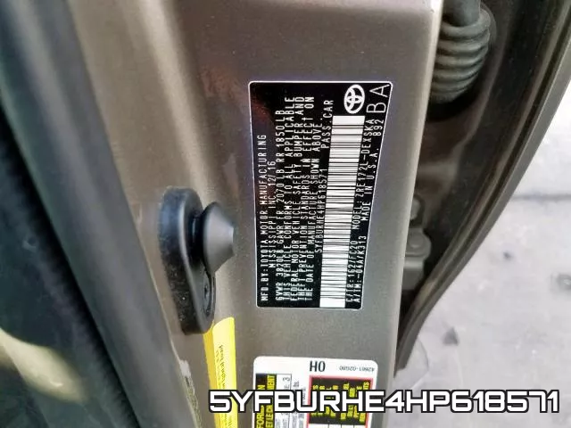 5YFBURHE4HP618571 фото 2