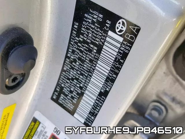 5YFBURHE9JP846510 фото 2