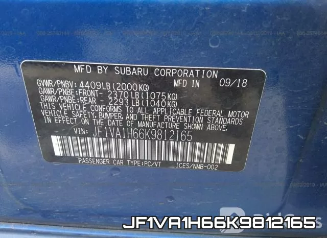 JF1VA1H66K9812165 фото 8