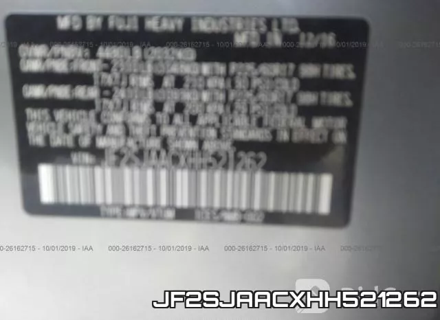 JF2SJAACXHH521262 фото 9