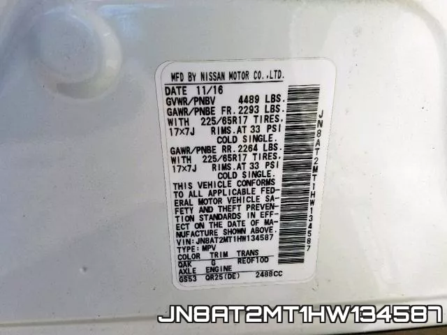 JN8AT2MT1HW134587 фото 2