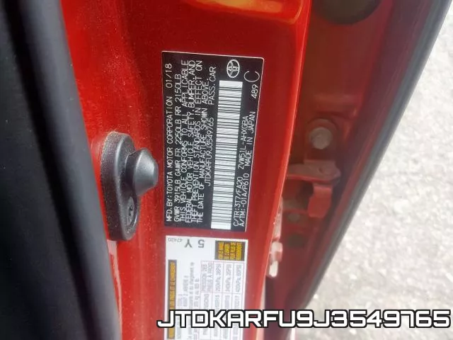 JTDKARFU9J3549765 фото 2