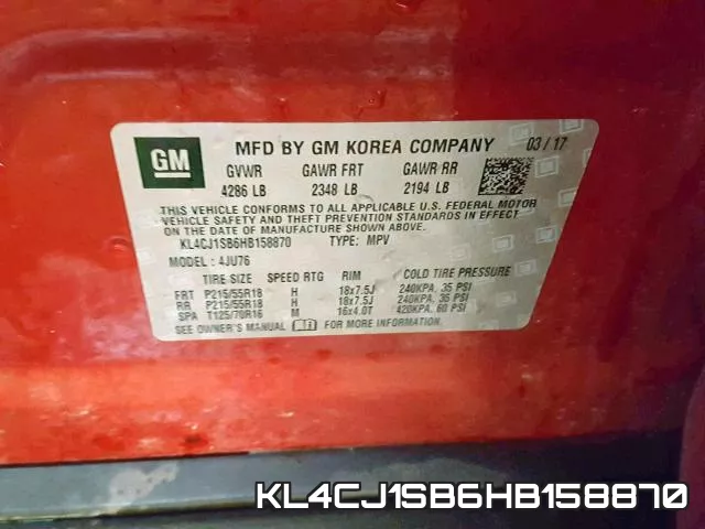 KL4CJ1SB6HB158870 фото 2