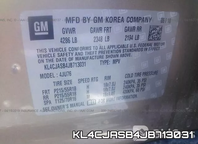 KL4CJASB4JB713031 фото 10
