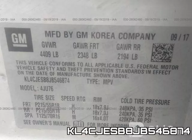 KL4CJESB8JB546874 фото 9