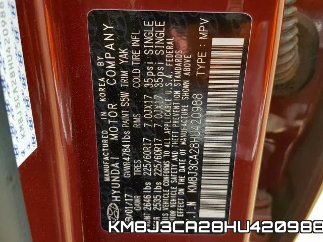 KM8J3CA28HU420988 фото 2